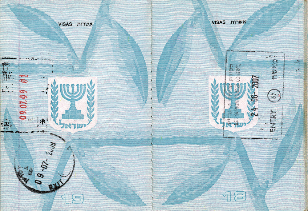 Stamped Israeli Passport